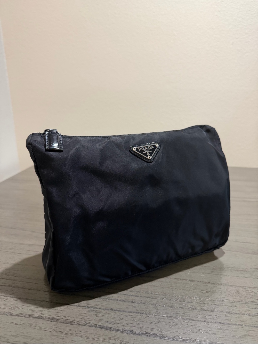 Prada Black Nylon Travel Toiletry Pouch